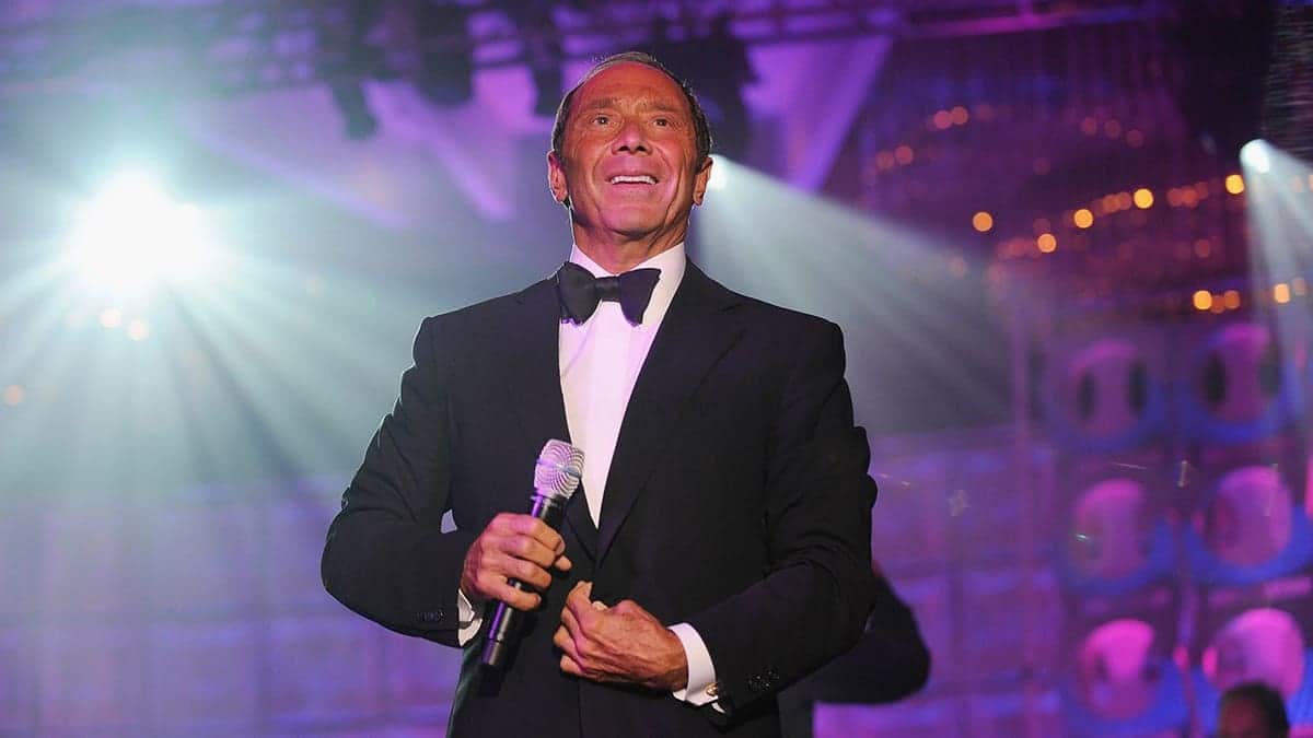 Paul Anka performs onstage during the Songwriters Hall of Fame Ceremony.
