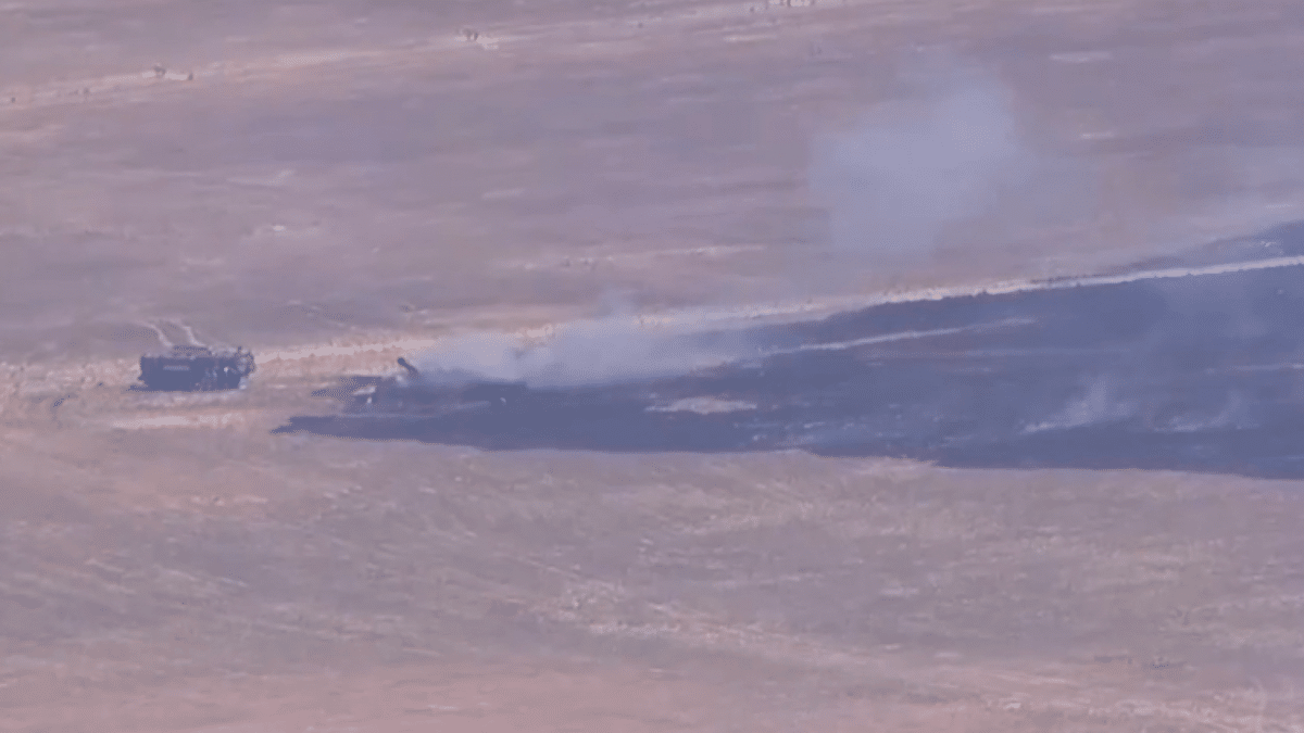 The crash sparked a fire in a field just north of state Route 52, which was visible from the freeway.
