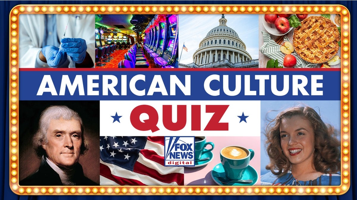 American Culture Quiz, with variety of images displayed in grid