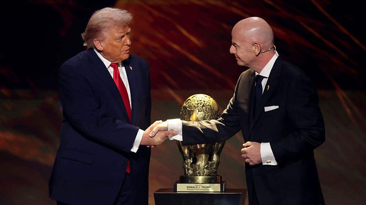 president donald trump shakes hands with fifa president gianni infantino