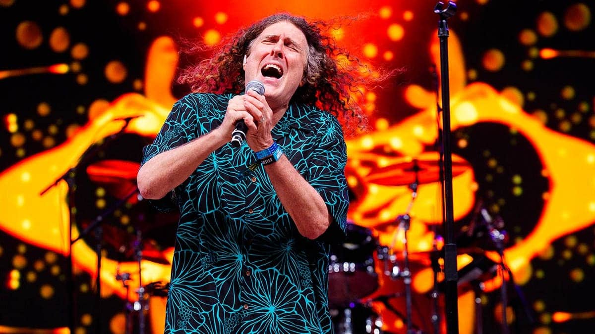 Weird Al Yankovic performs onstage at the 2026 Bonnaroo Music and Arts Festival.