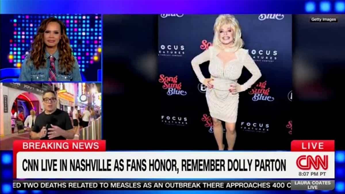 CNN airs image of Dolly Parton impersonator