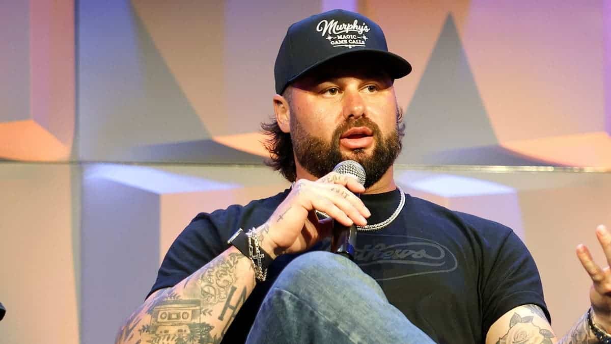 A portrait of country music star Koe Wetzel.