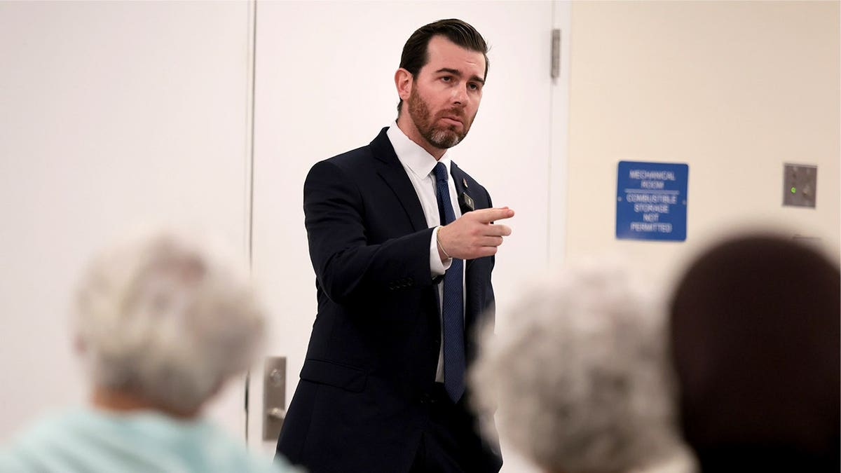 Oliver Larkin, a far-left Democrat, is primary challenging Democratic Rep. Jared Moskowitz of Florida