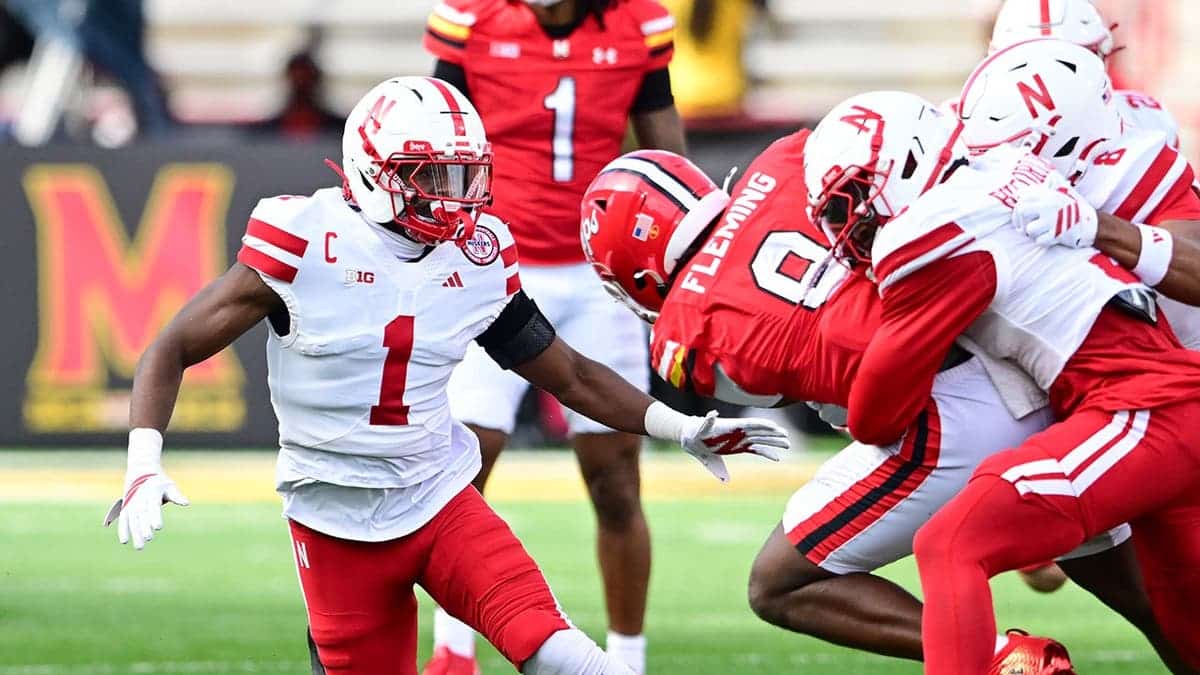 Ceyair Wright #1 runs during the first half against Maryland at SECU Stadium.