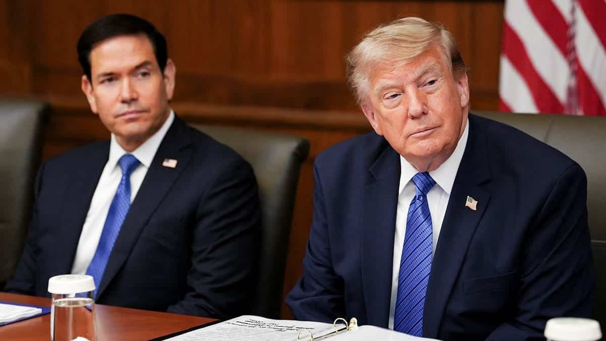 Secretary of State Marco Rubio and President Donald Trump