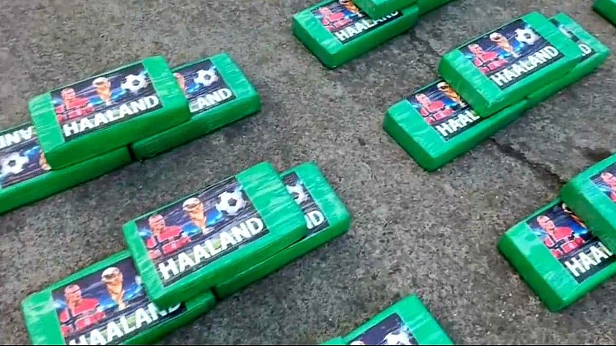 Cocaine bricks with Erling Haaland