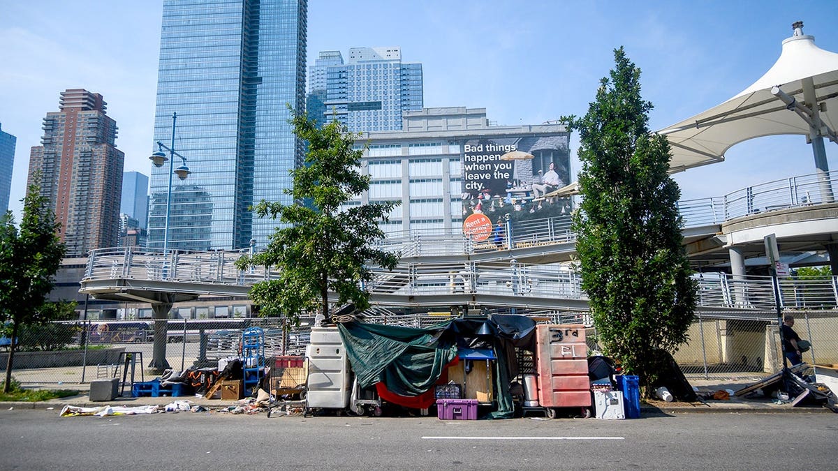 Homless encampment in NYC