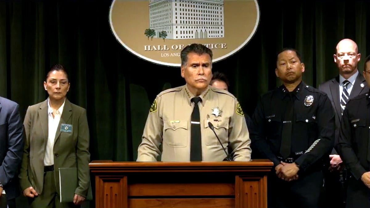Sheriff Luna speaking to reporters