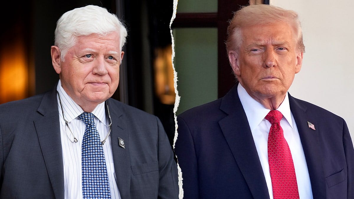 Split of Rep. John Larson and Trump