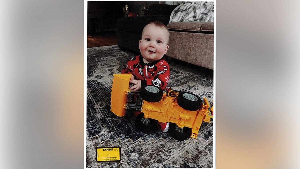 Baby with truck