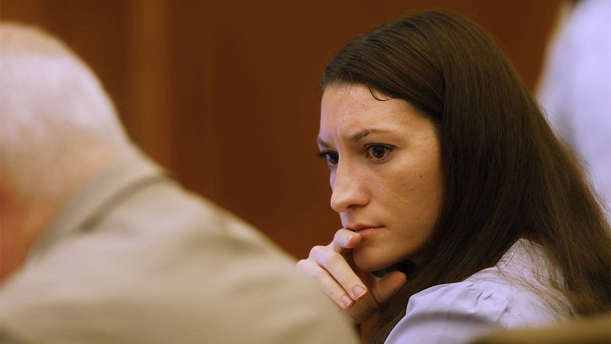 Lindsay Clancy listens in court