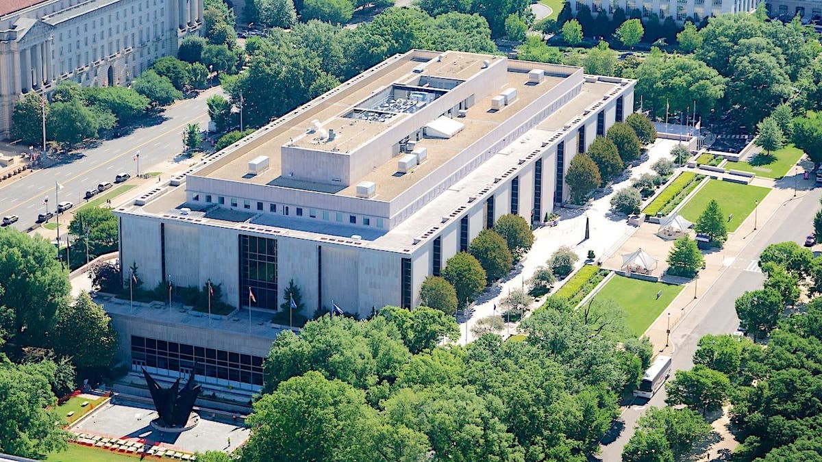 Smithsonian's National Museum of American History seen from the Washington Monument