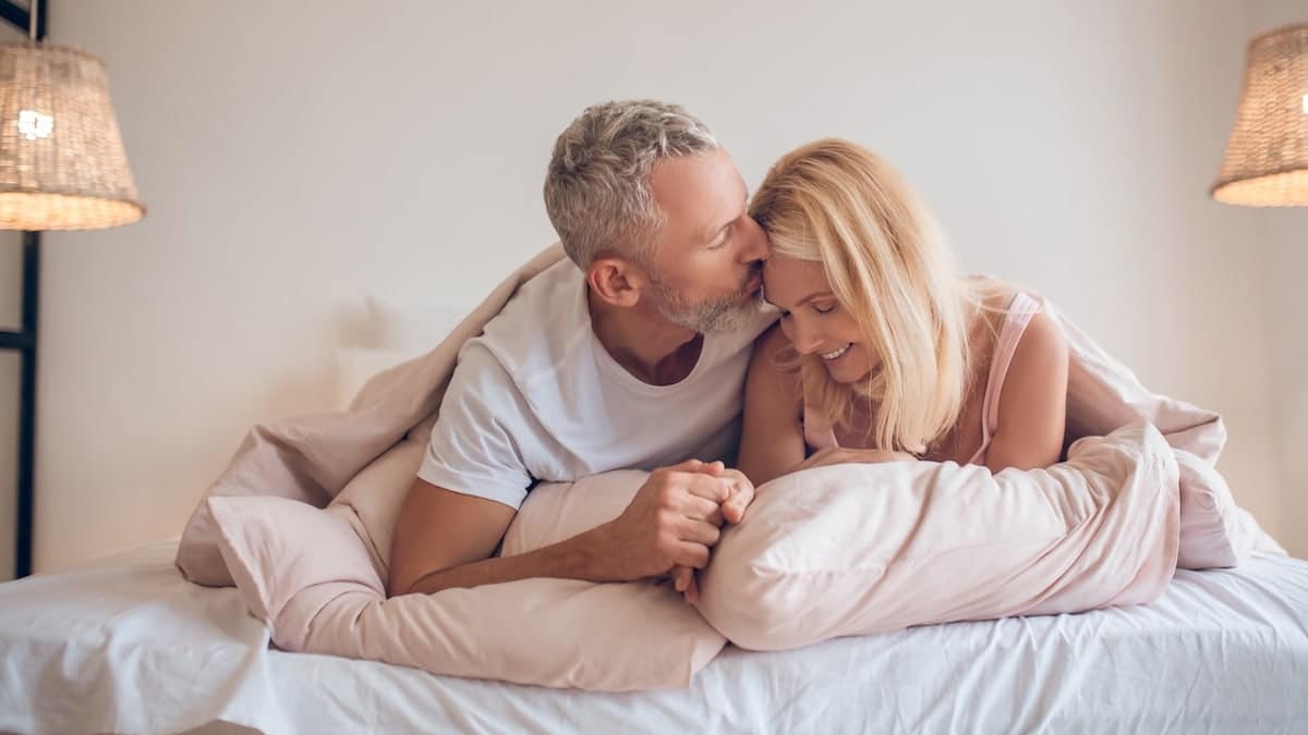 Older adults in bed