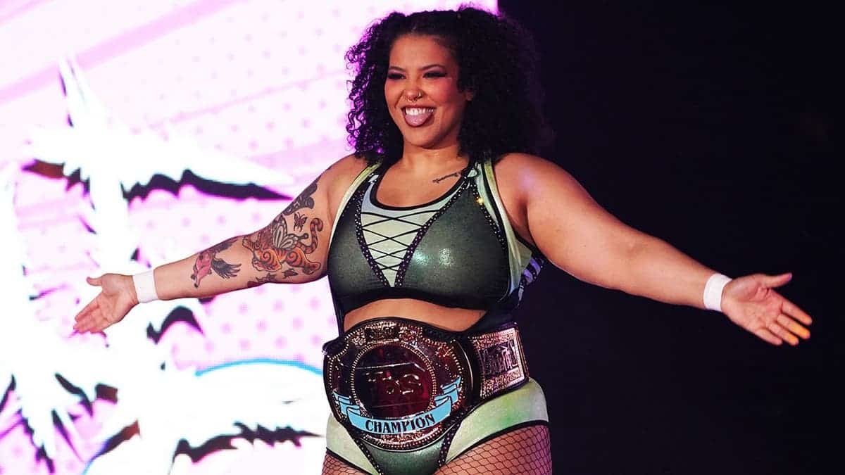 Willow Nightingale enters the ring during Women's Pro-Wrestling Stardom at Yokohama Budokan.