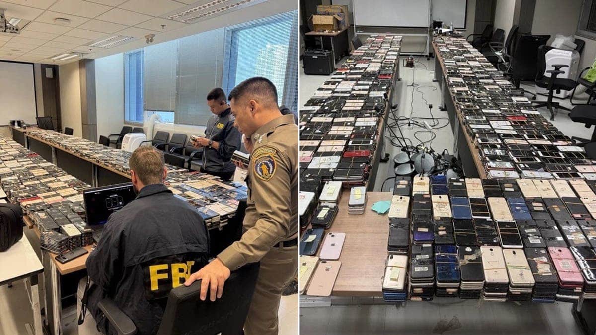 FBI agents review dozens of devices used to scam people