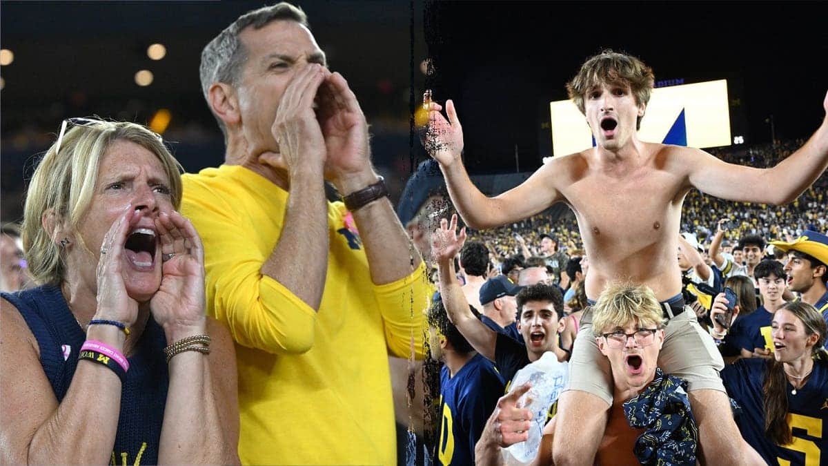 Michigan fans go wild