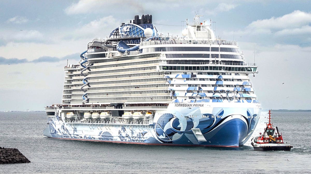 View of Norwegian Prima in water