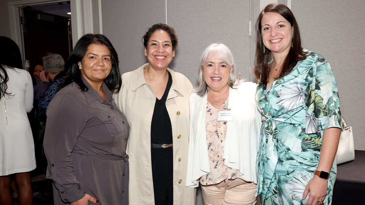 Kimberly Peeler-Allen, pictured second from the left, attending the 35th Annual Celebrating Women® Breakfast at New York Marriott Marquis Hotel on May 11, 2022 in New York City. Peeler-Allen pleaded the Fifth Amendment on Sept. 1, 2026, during a probe into Democratic fundraising platform ActBlue, for which she is a member of the board of directors.