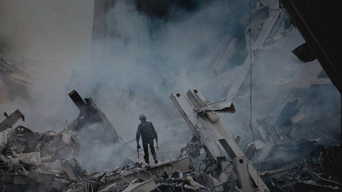 World Trade Center rubble after 9/11 attacks