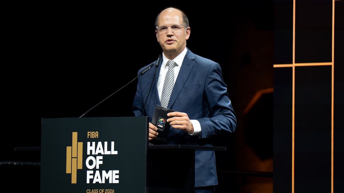 Andreas Zagklis, FIBA secretary general, attends the FIBA Hall of Fame 2026 Enshrinement Ceremony in Berlin.