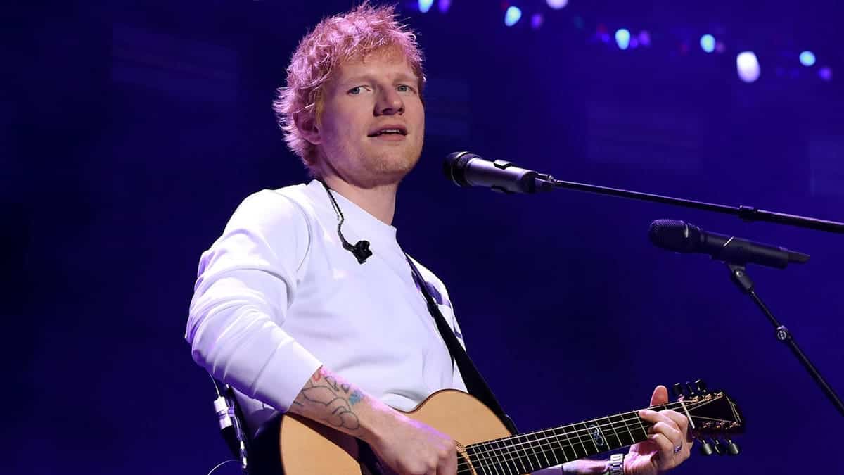Ed Sheeran at the iHeartRadio z100's Jingle Ball in New York in December 2025.