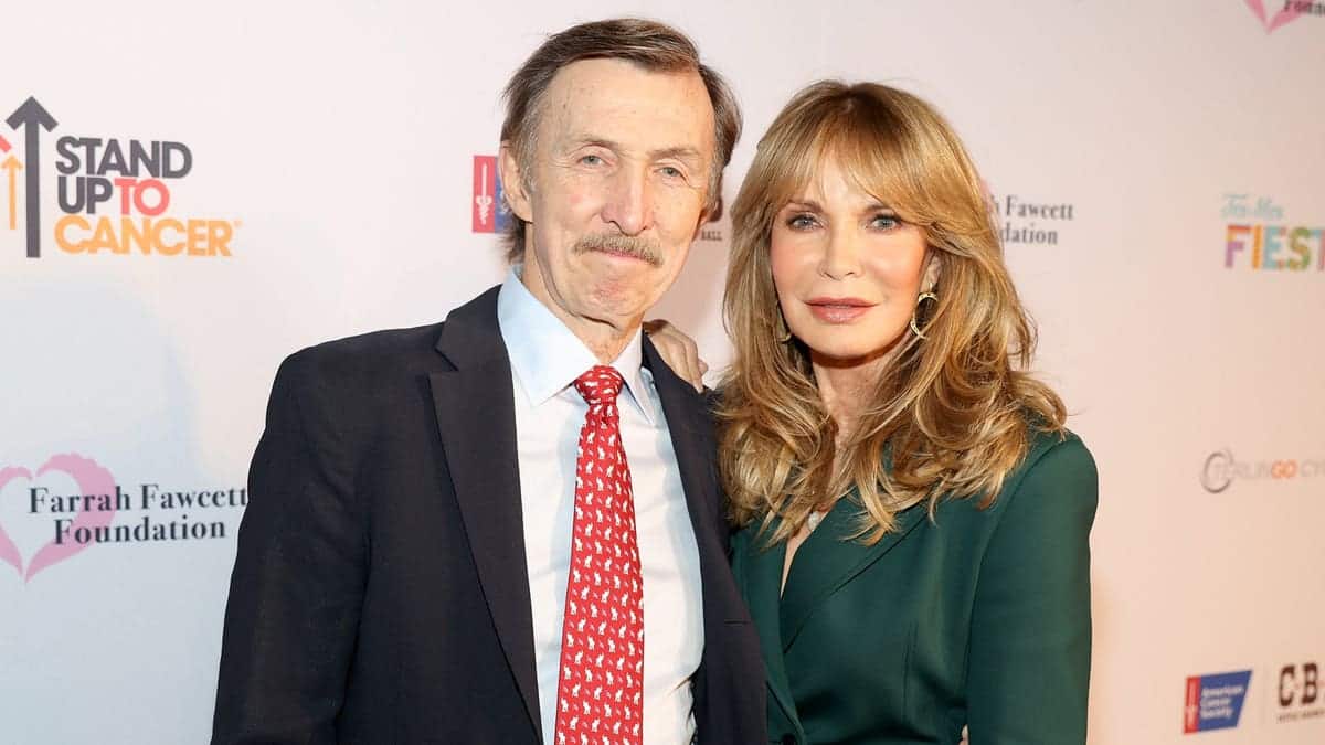 Dr. Brad Allen and Jaclyn Smith attend the Farrah Fawcett Foundation Tex-Mex Fiesta Benefit.