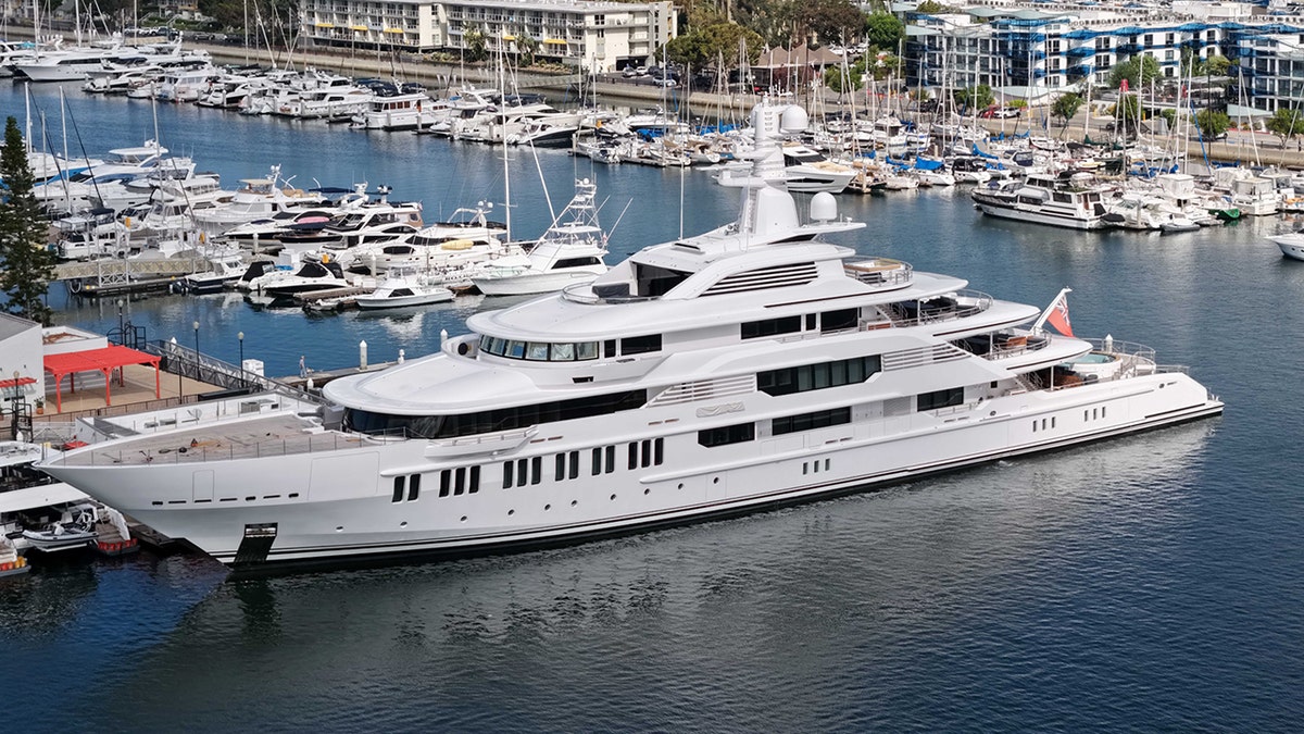 J K Rowling's mega yacht is docked in LA