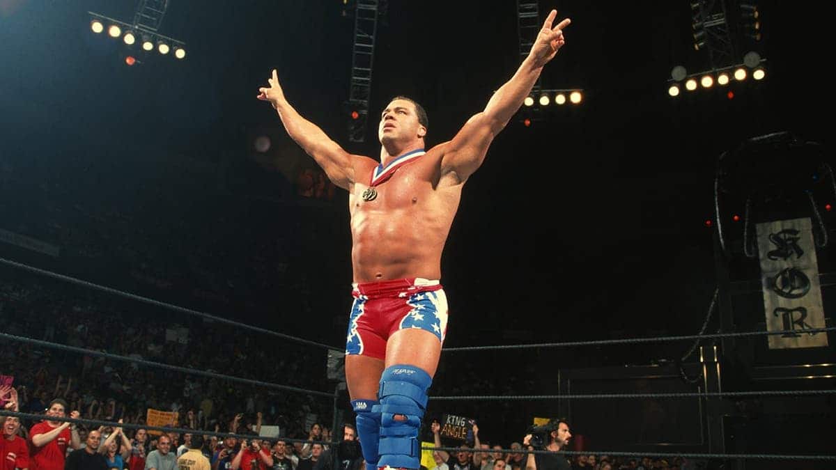 Kurt Angle wrestles during King of the Ring on June 24, 2001.