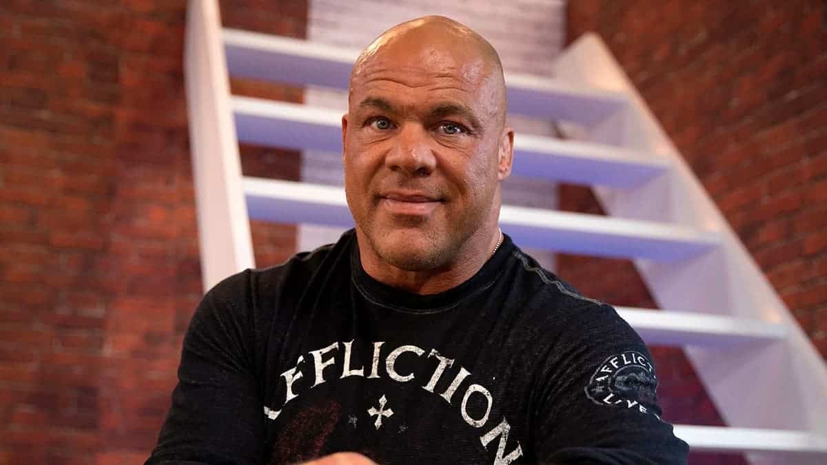 Kurt Angle poses at the 2017 Paris Games Week in Paris.