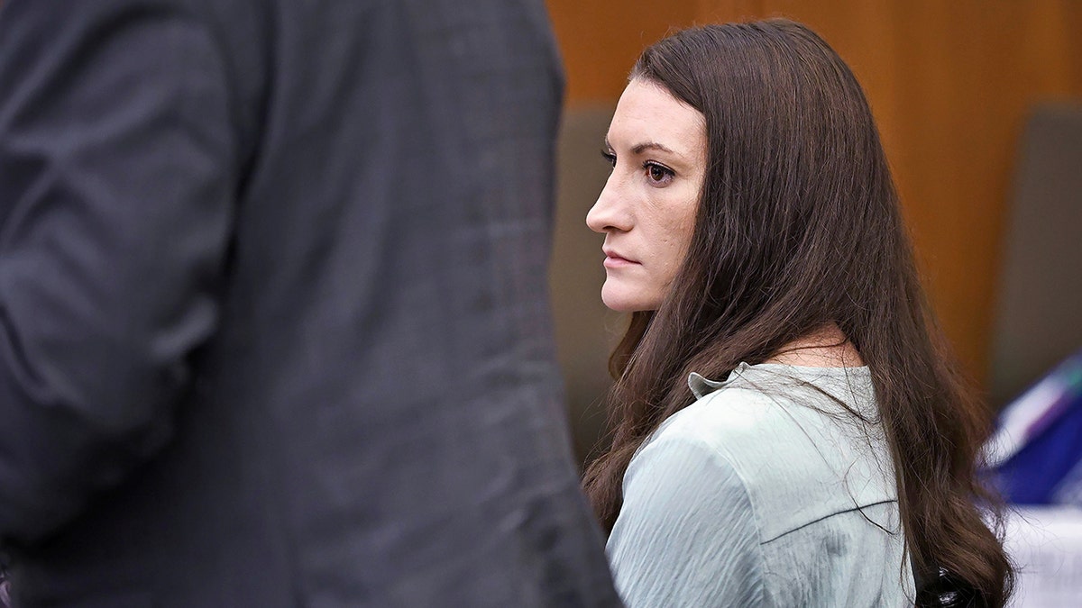 Lindsay Clancy sits during trial.