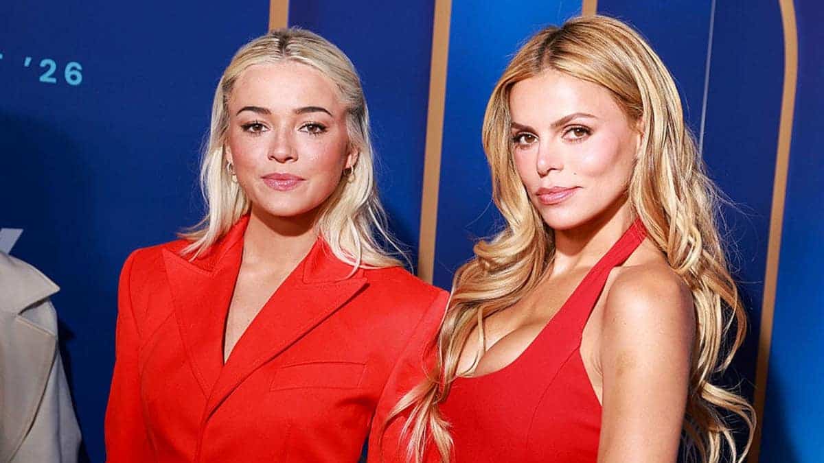 Livvy Dunne and Brooks Nader posing on the red carpet at New York City Center