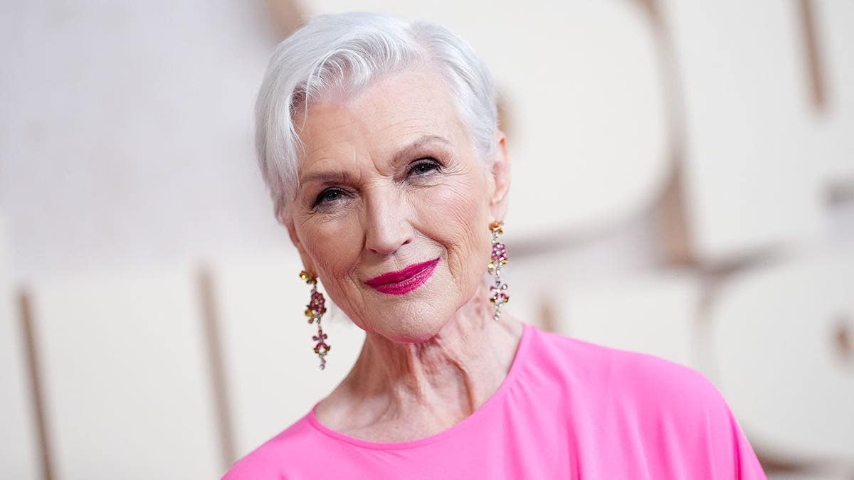 Maye Musk stands at the Sports Illustrated Swimsuit Issue launch party.