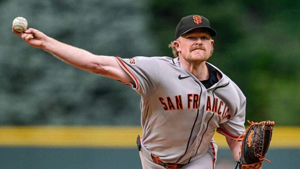 Giants pitcher Logan Webb deleted his X account after a wild meltdown fighting online critics. (Photo by Dustin Bradford/Getty Images)