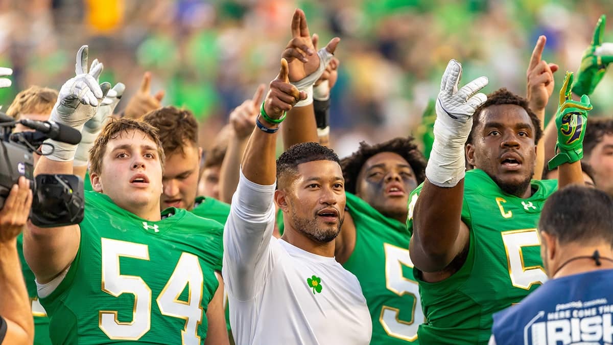 Marcus Freeman points