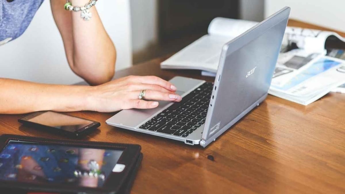 Person on computer