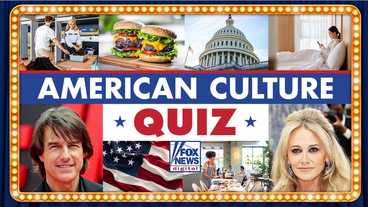 American Culture Quiz, with variety of images displayed in grid