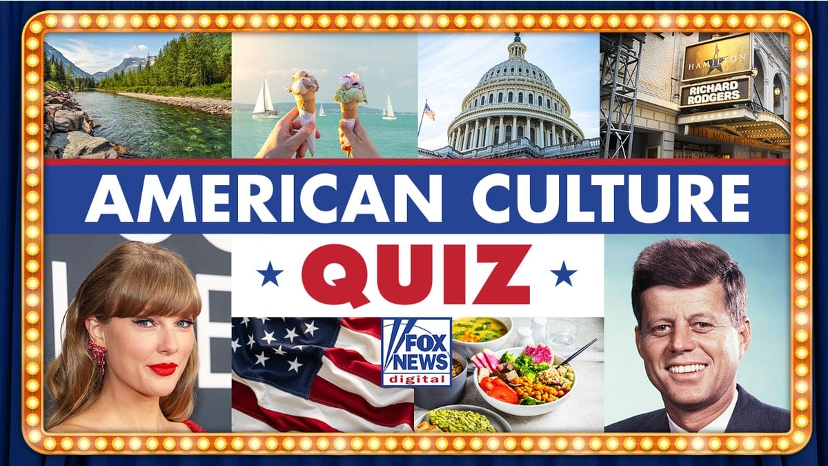 American Culture Quiz, with variety of images displayed in grid