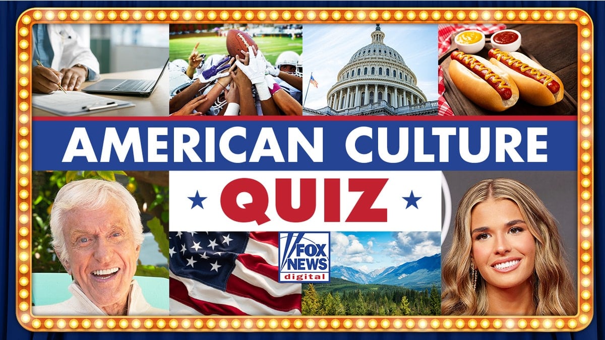 American Culture Quiz, with variety of images displayed in grid