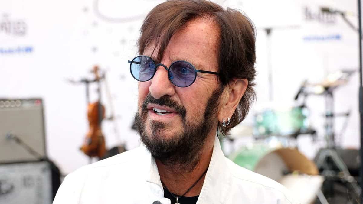 Ringo Starr poses at an event.