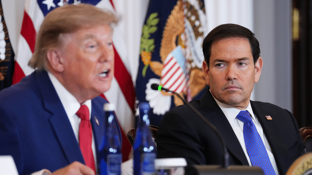 Secretary of State Marco Rubio and President Donald Trump
