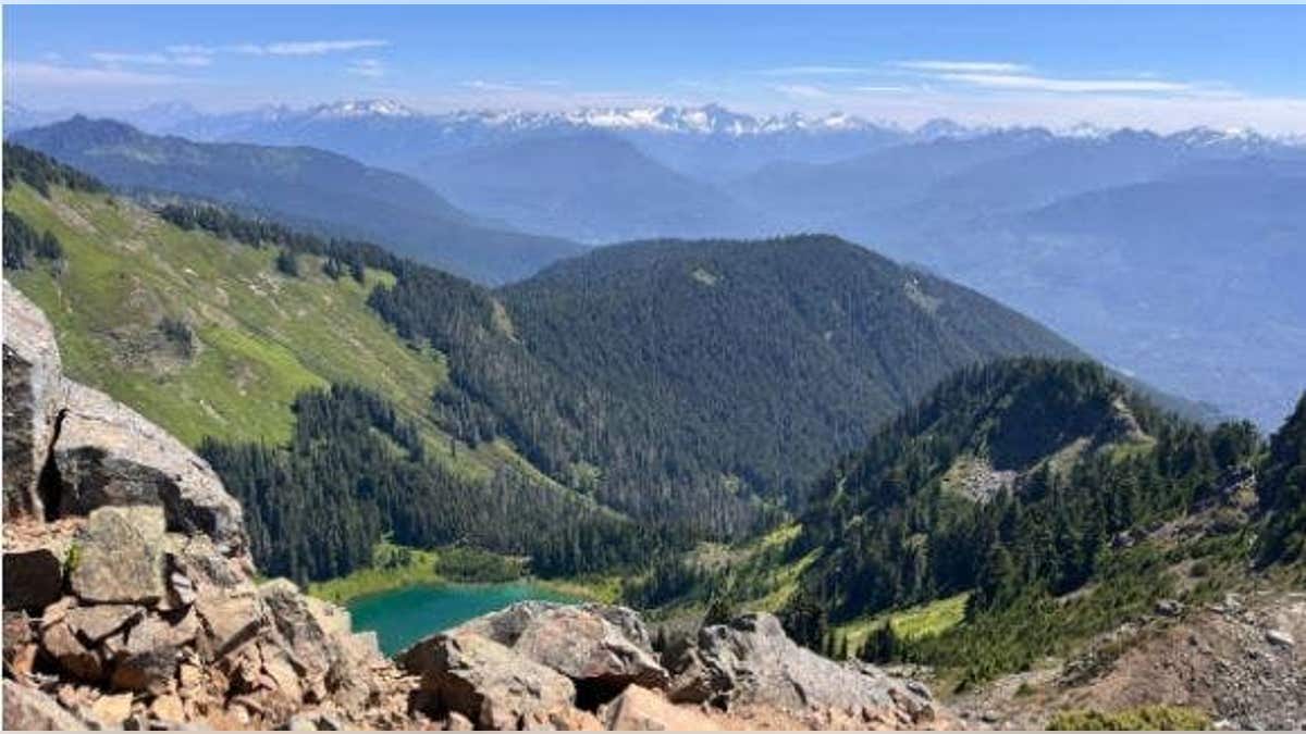 Sauk Mountain Trail is seen on a clear day.