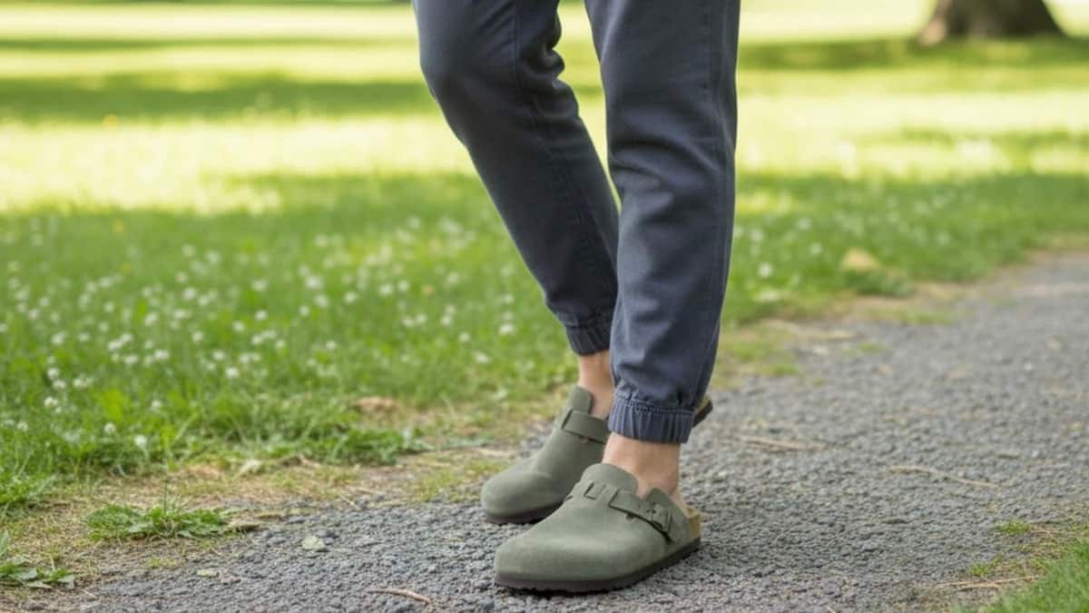These slip-on suede clogs have a classic cork-footbed design and are on sale for $60.