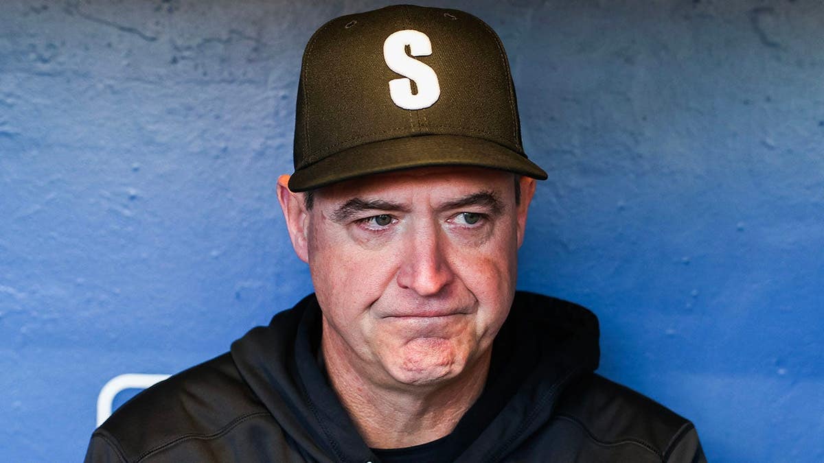 Dan Wilson, Seattle Mariners manager, looks on at T-Mobile Park.