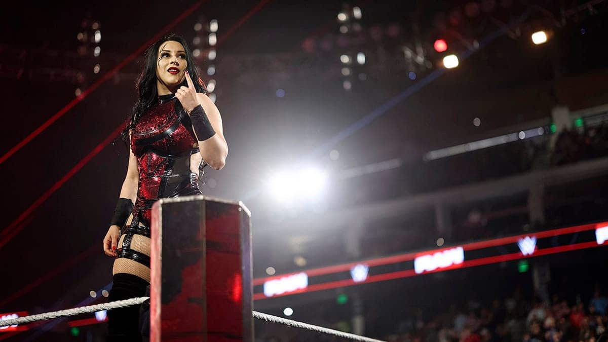Stephanie Vaquer makes her entrance during Monday Night Raw at Legacy Arena.
