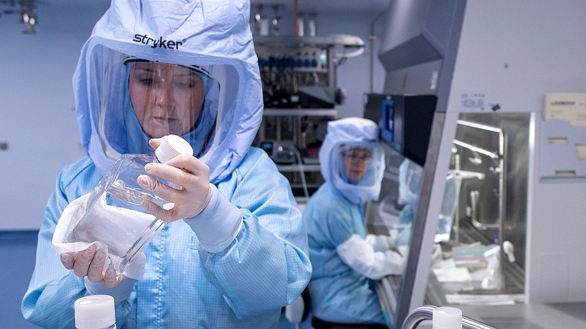 Researcher wearing Stryker Medical gear