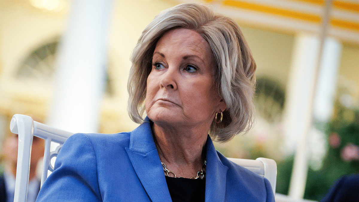 Susie Wiles, White House chief of staff, during an end of summer barbeque with Republican lawmakers in the Rose Garden of the White House in Washington, DC, US, on Wednesday, Sept. 2, 2026.