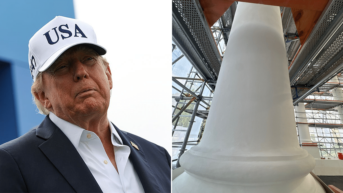 President Donald Trump touted new White House renovations