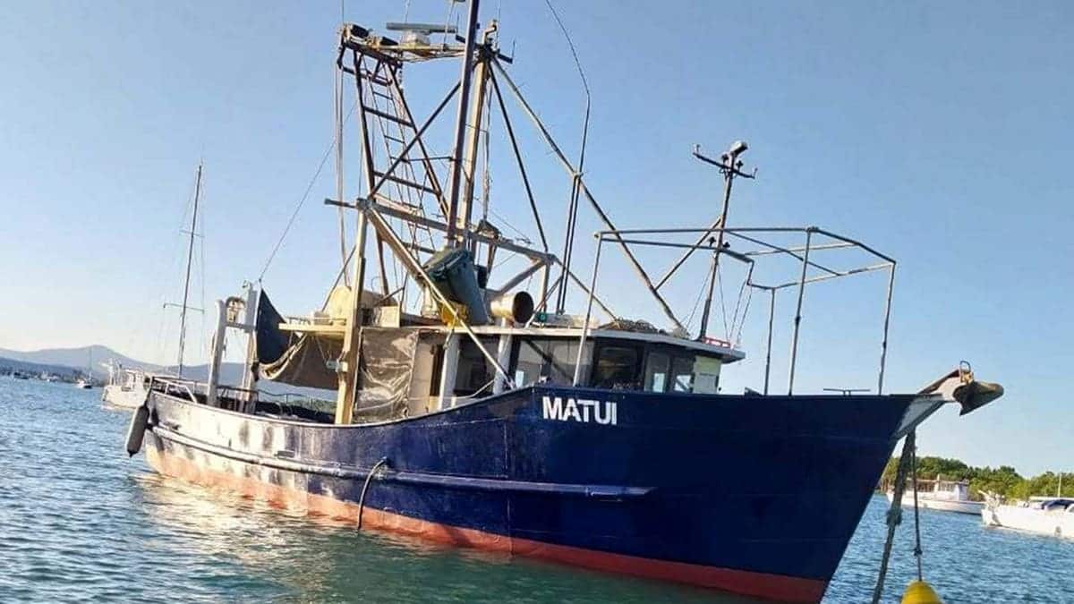 A shipping boat in Vanuatu.