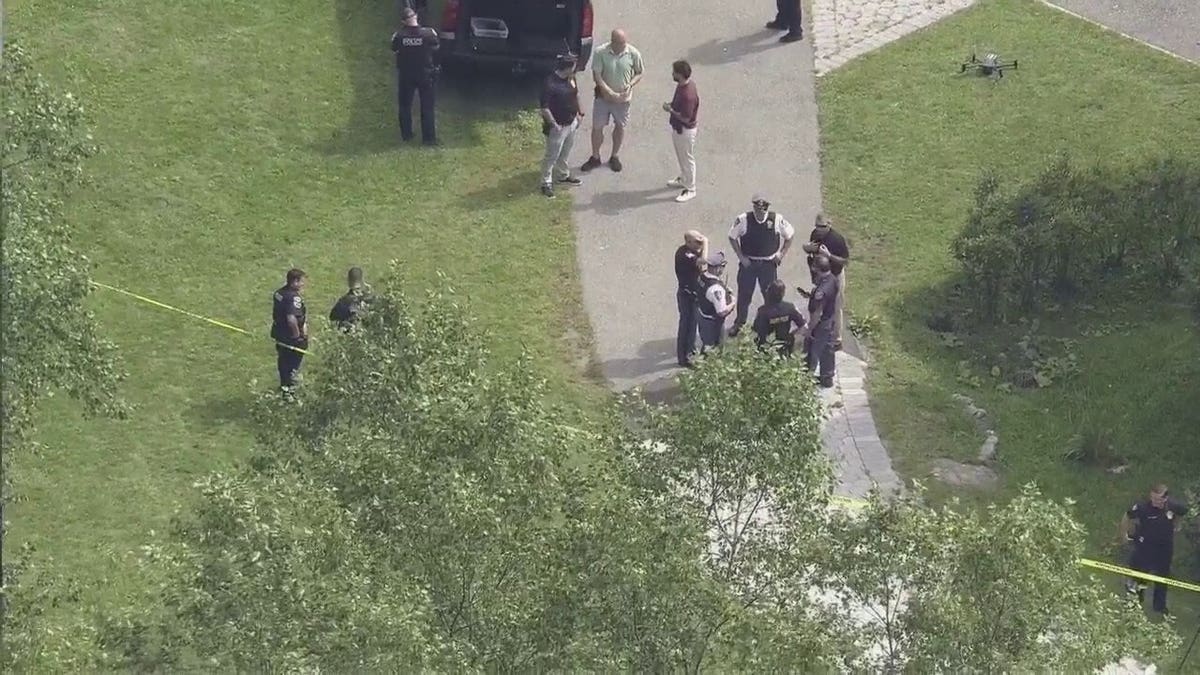 Police at a college campus